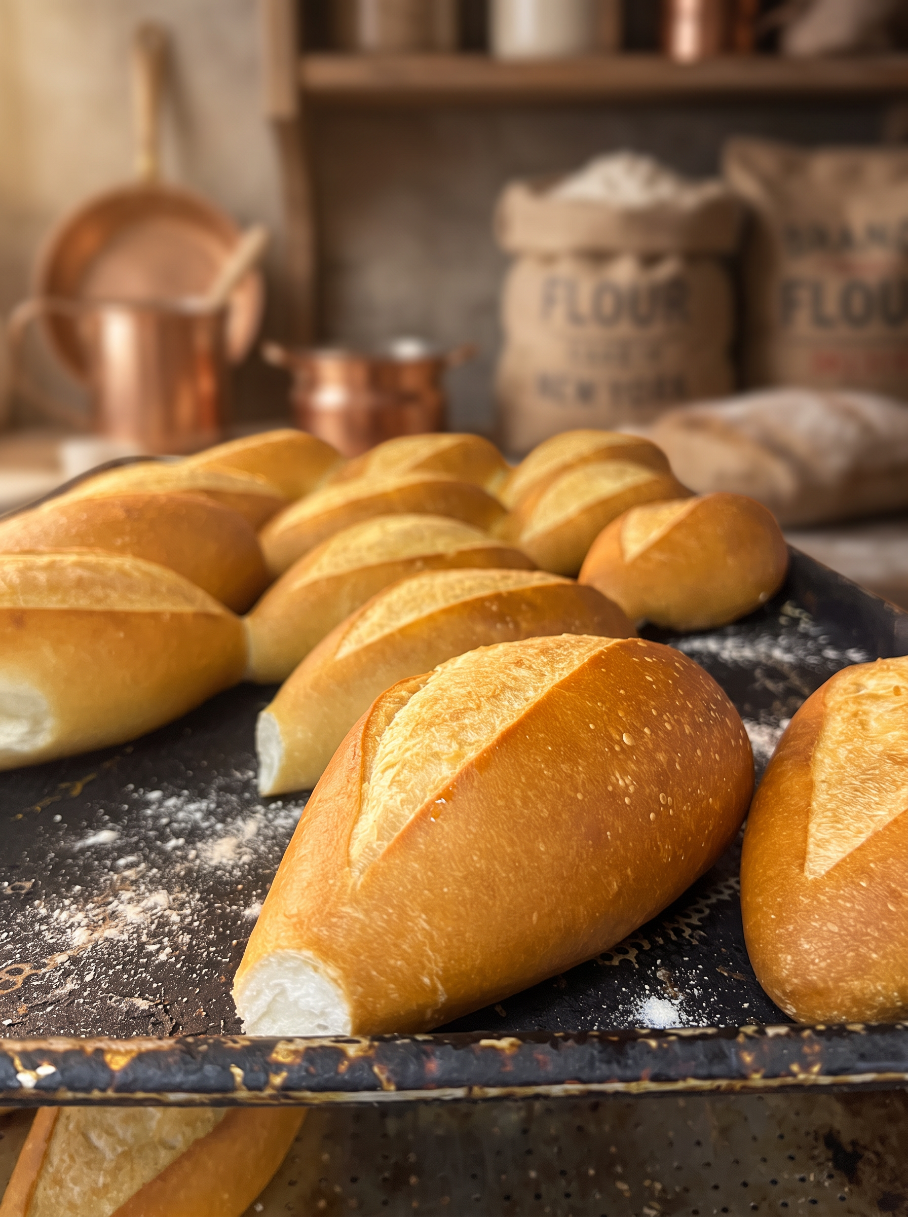 Fresh-baked bolillo