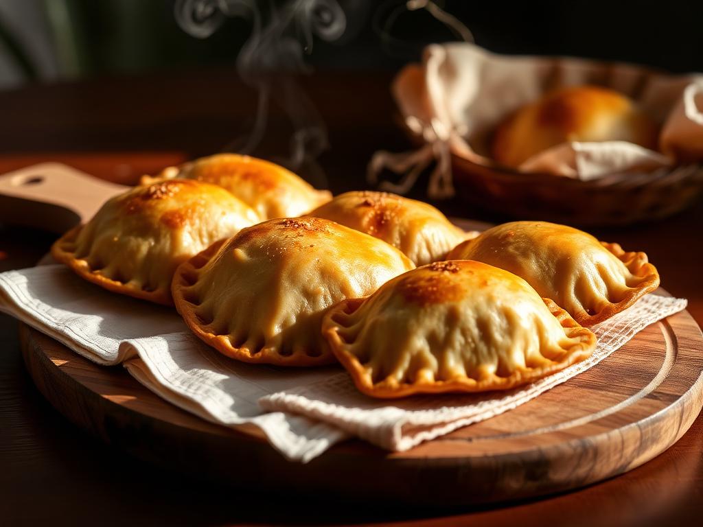 Golden baked Mexican empanadas