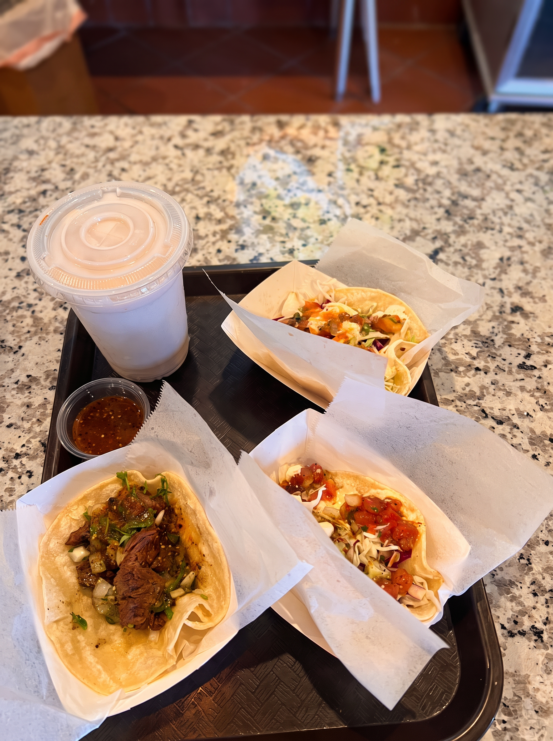 Authentic Mexican tacos tray